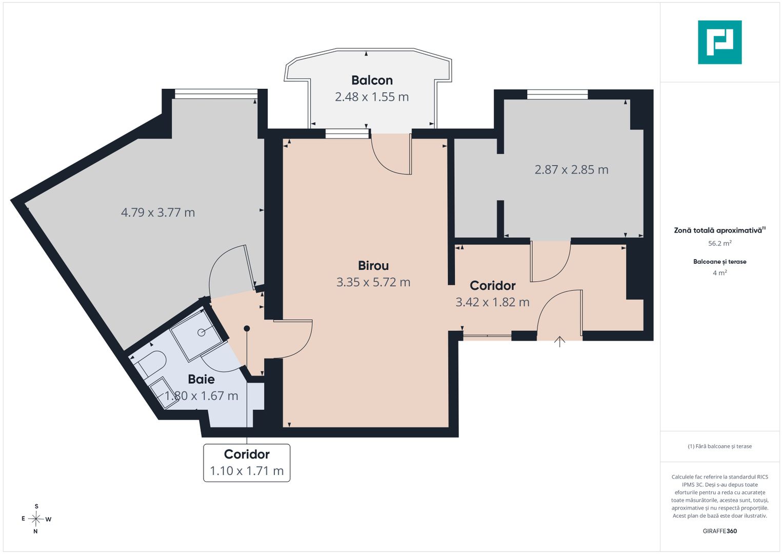 Bd. Unirii-Piața Alba Iulia, apartament 2camere - Poză 6
