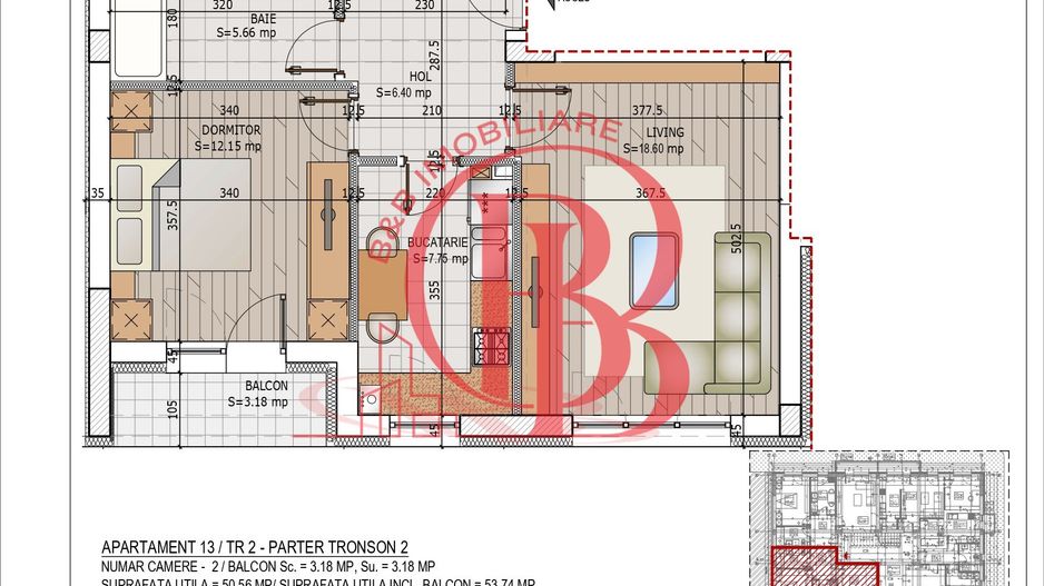 Apartament 2 camere Theodor Pallady Metrou Nicolae Teclu - Schiță 8