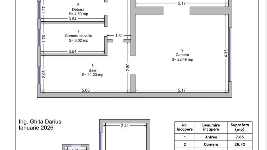 Apartament spatios 3 camere,zona medicina cu garaj si boxa - Poză 2