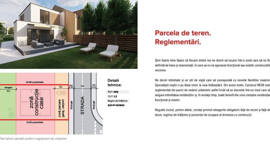 Teren pentru construcție de case, în ARED CITY. - Poză 10