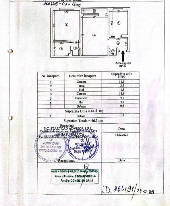 Tomis Nord/ Brotacei - 2 camere confort 1 parter - Poză 2