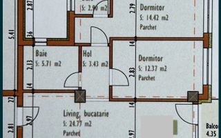 Apartament de 3 camere/constructie 2025/Cartier Marasti - Schiță 2