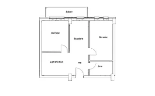 Apartament 3 camere Zona Marasti | Arte Plastice | Iulius Mall - Schiță 11