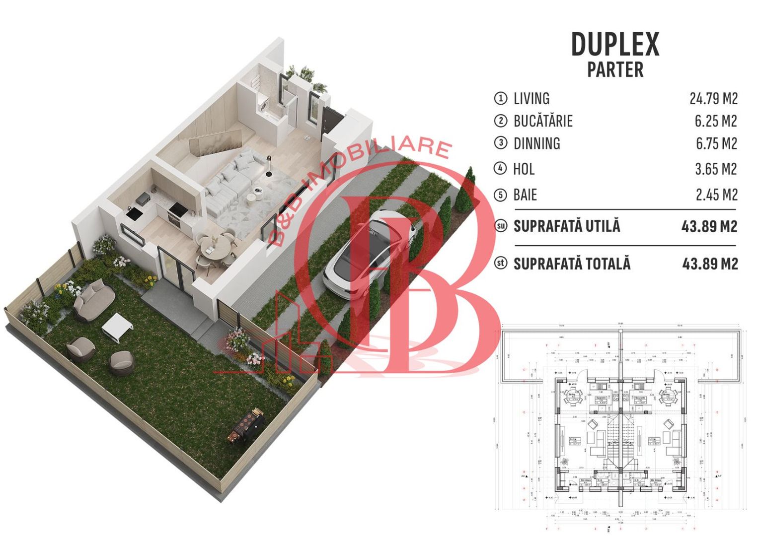 Vila  de tip duplex 4 camere Pompa Caldura Titan Pallady - Schiță 5