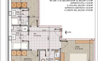 Apartament 3 camere 78mp 2 bai decomandat Pallady Paladi Salajan Titan - Poză 1