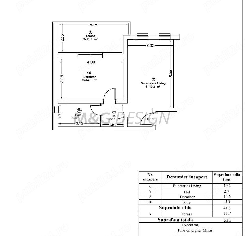 Apartament 2 camere  Giroc  parter cu tersa - Poză 2