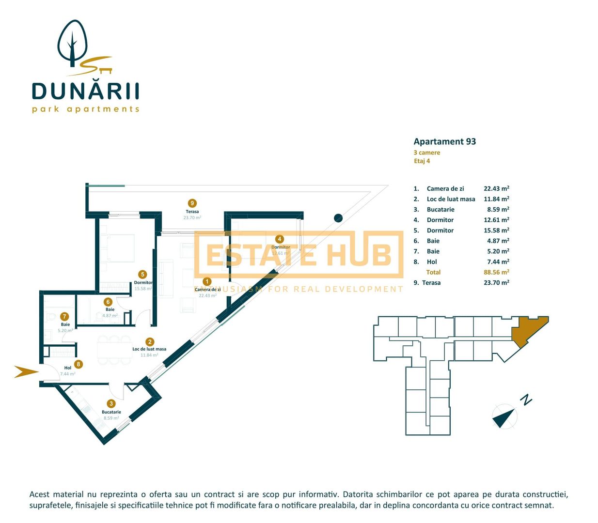 Apartament 4 camere proiect nou finalizat aproape de Iulius Mall - Poză 3