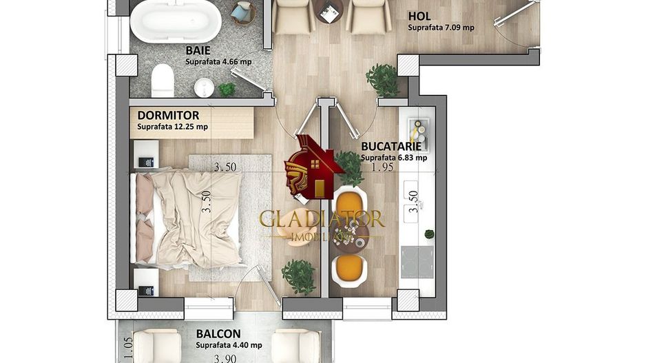 Apartament 1 camere, decomandat, bloc nou, Capat CUG - Lunca Cetatuii - Poză 1