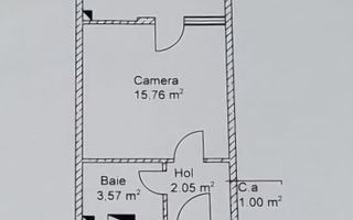 Garsoniera spatioasa, 32 mp, etaj intermediar, zona La Terenuri - Poză 2