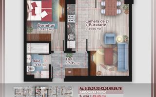 Apartament 2 camere  Titan Pallady Metrou Nicolae Teclu - Schiță 13