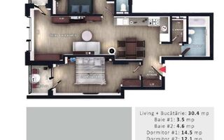 Apartament cu 3 camere la 5 minute de Vivo Center! - Poză 2