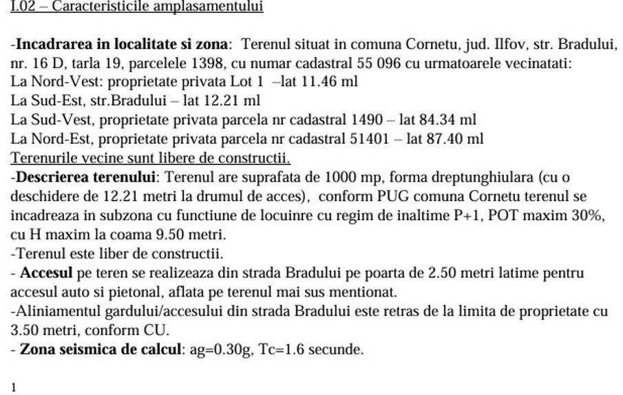 teren intravil+proiect casa/com.Cornetu/IF la 3min de autostr. A0 - Poză 4