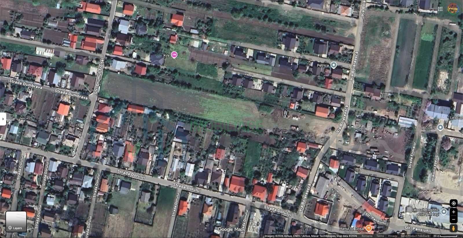 Teren intravilan de vanzare, Holboca - Iasi, 9427 mp, intre Via Boiereasca si Drumul Troitei - Poză 1