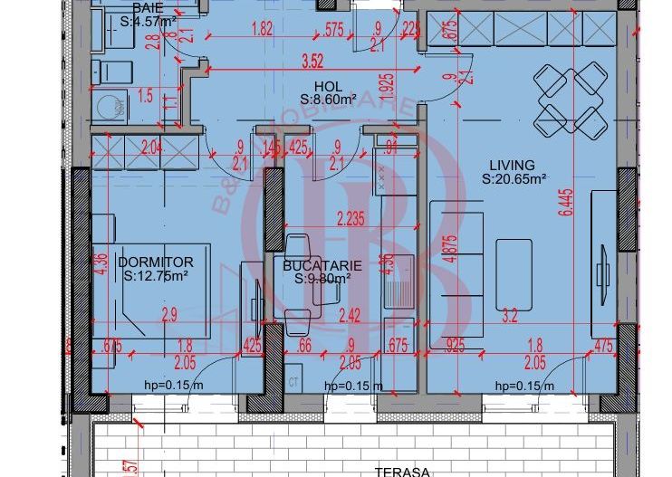 Apartament 2 camere Parcare Gratis Theodor Pallady 5min STB - Schiță 2
