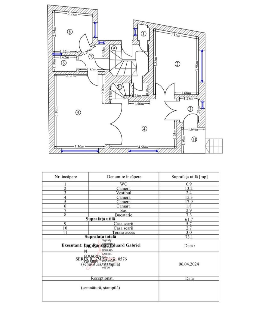 OPORTUNITATE UNICĂ | VILĂ INDIVIDUALĂ  | ZONA PARCUL CAROL - Schiță 15
