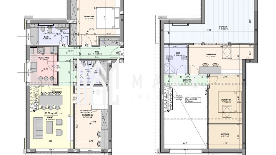 Apartament 4 camere | 133 MP | Parcare | Cartier rezidential - Poză 12