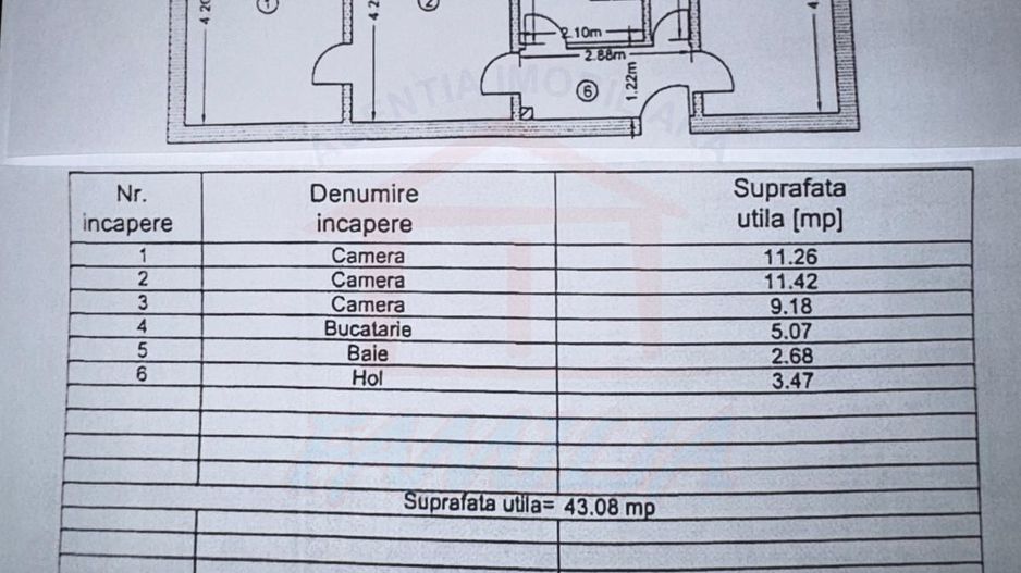 52.5oo euro, NEGOCIABIL, 3 camere, etaj 3 Micro19 - Poză 3