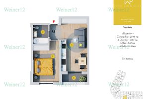 Apartament 2 camere Tip Studio Direct Dezvoltator Militari Vest Group - Poză 2