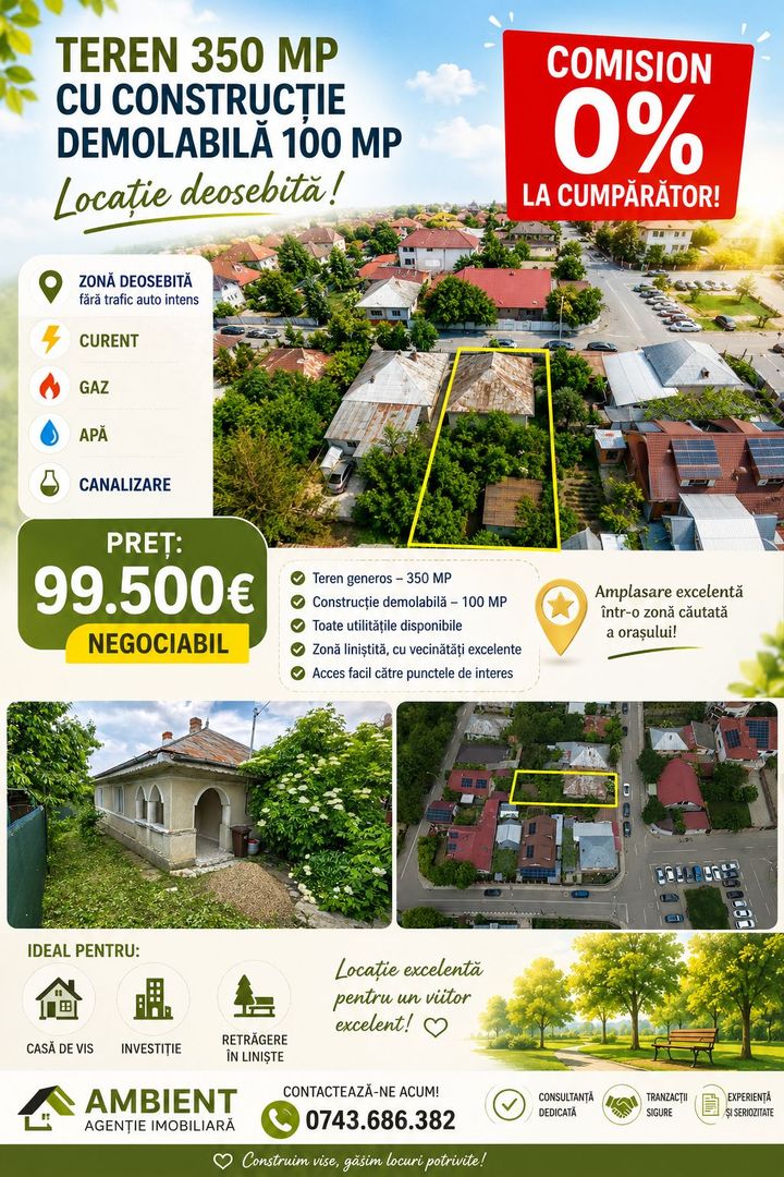 TEREN INTRAVILAN 350 mp, VASLUI zona COPOU; - Poză 1