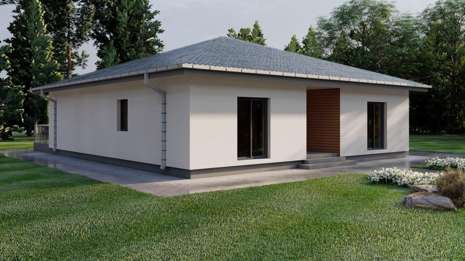 Casă nouă NZEB în Arad – Poltura | 150 mp construiți | Teren 539 mp | Proiect Ak - Poză 3