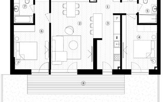 The Lake Home, Apartament 3 camere cu Gradina, Sibiu - Schiță 3