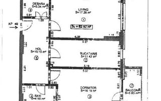Apartament 2 camere Circumvalatiunii bloc nou - Schiță 1