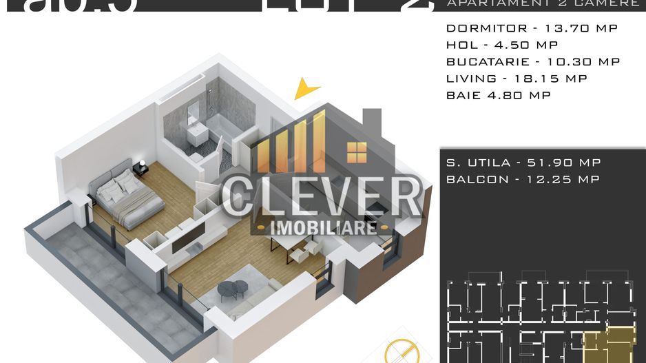 Apartament 2 camere decomandat Th.Pallady Parcare Bonus - Poză 6