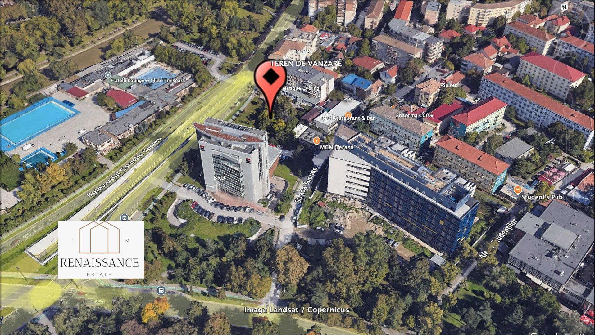 Central Complex Studentesc Teren 759mp S+P+7E+R | POT 50% CUT 2.4 - Poză 1