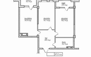 Vânzare, apartament,2 camere, str. Nicolae Dimo, Durlești. - Poză 2