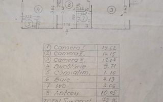 3 camere decomandate Dorobantilor Cluj | zona Biblioteca Judeteana! - Schiță 11