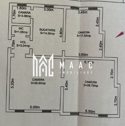 Spatiu birouri I 94mp I Renovat I Central - Calea Dumbravii - Schiță 12