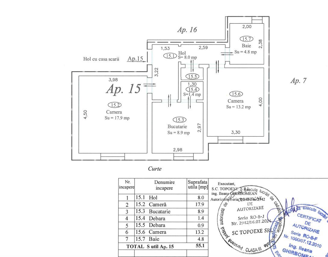 Apartament nr.15 cu 2 camere, boxa si parcare incluse in pret - Poză 7