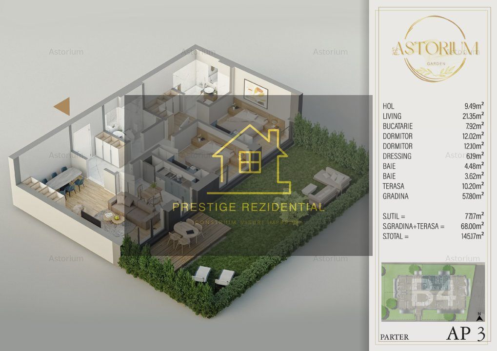 Apartament 3 Camere+Gradina,Premium,Piscina,Titan/Pallady,Metrou - Poză 8