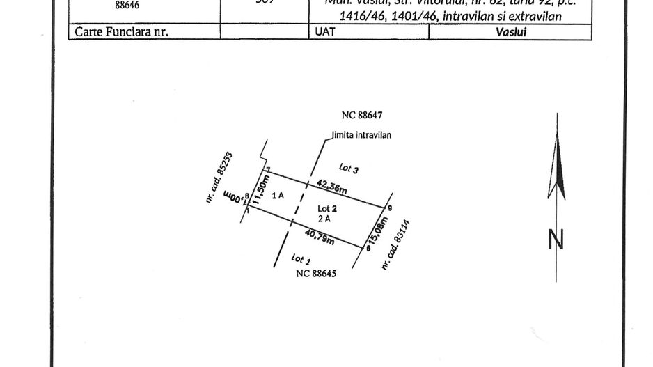 LOT de teren INTRAVILAN,  569 mp, VASLUI, zona Gura Bustei; - Poză 6