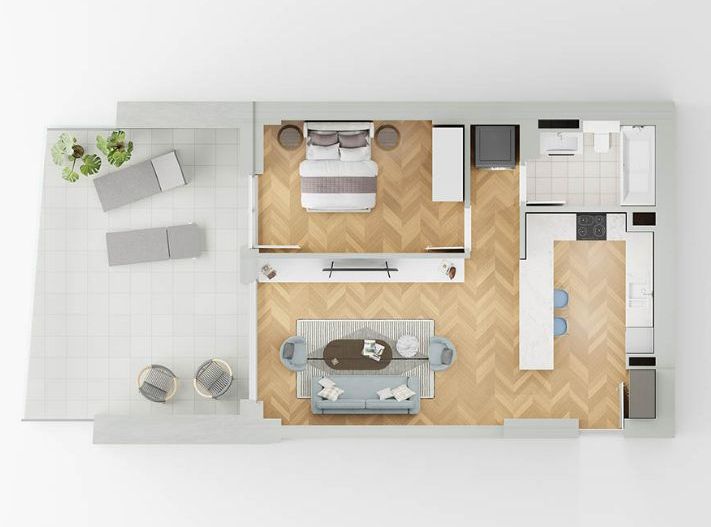 apartament 2 camera lakefield A1 - Schiță 1