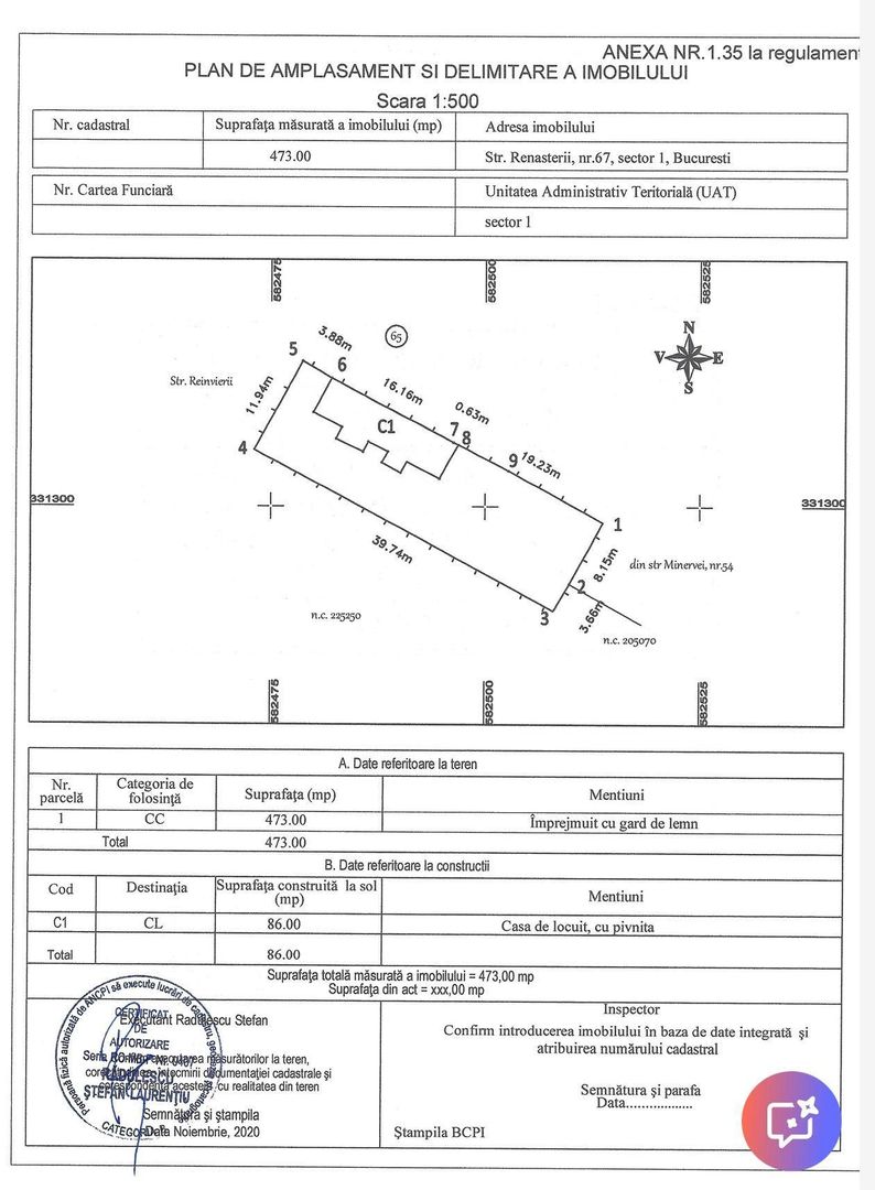 Teren 480 cu casa de 3 camere demolabila ( sau renovabila) sector 1 - Poză 7