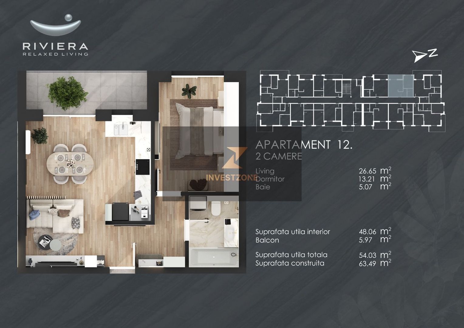 InvestZone vinde ap 2 camere in complex Riviera Oradea - Poză 1