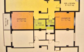 Tractoru, zonă liniștită de case, apartament spațios 3 camere cu garaj - Poză 19