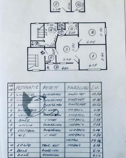 APARTAMENT 3 CAMERE | COTROCENI | CAMERA DEMISOL - Schiță 7