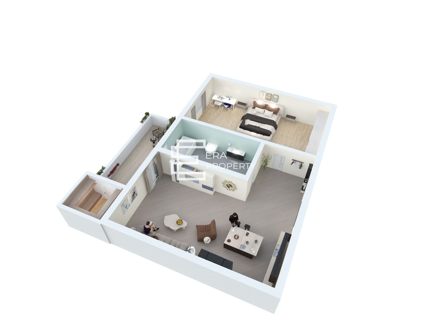 Apartament 2 camere 39 mp cu gradina 20 mp- in Sibiu - Lacul lui Binder - Schiță 12