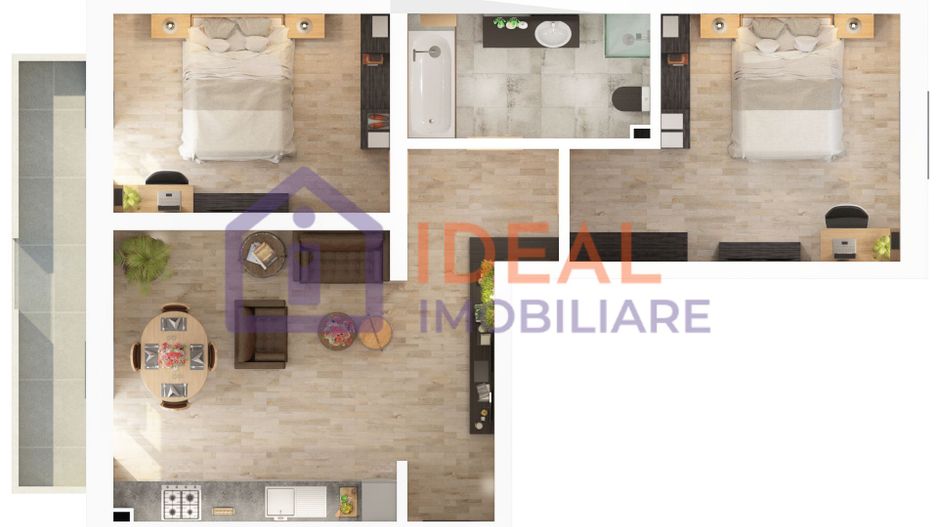 Apartament cu 3 camere și balcon de vânzare ,în zona Doamna Stanca - Poză 10