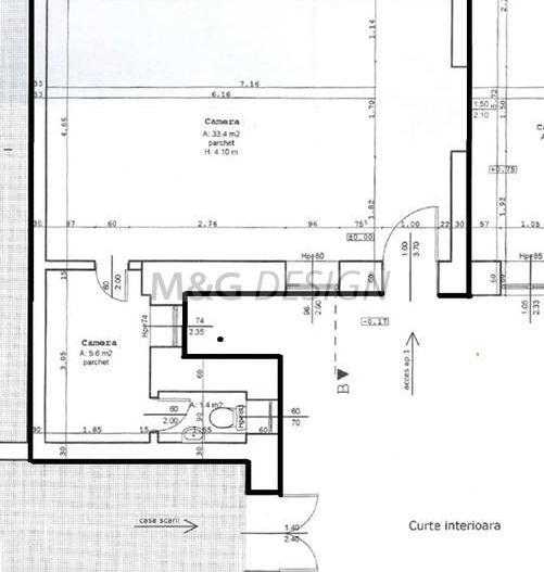 Apartament 1 camera zona  Piata Unirii - Schiță 8