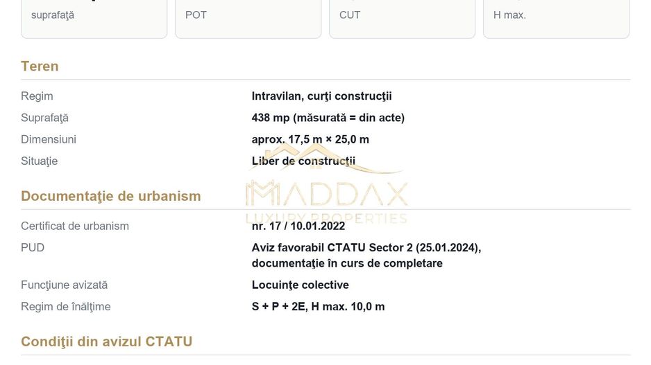 Teren intravilan 438 mp | PUD avizat S+P+2E | Floreasca - Poză 1