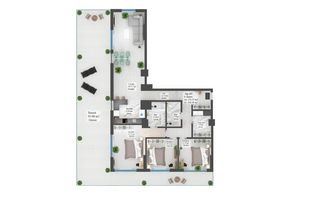 Vânzare, penthouse cu 4 camere, Carpathia, Brașov - Schiță 7