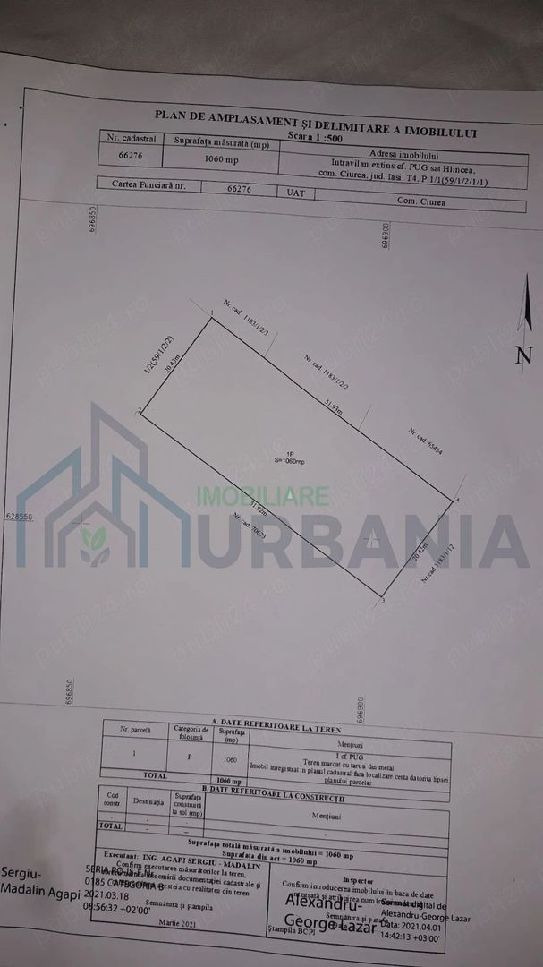 Vand teren intravilan în Hlincea,  Iasi - Poză 3