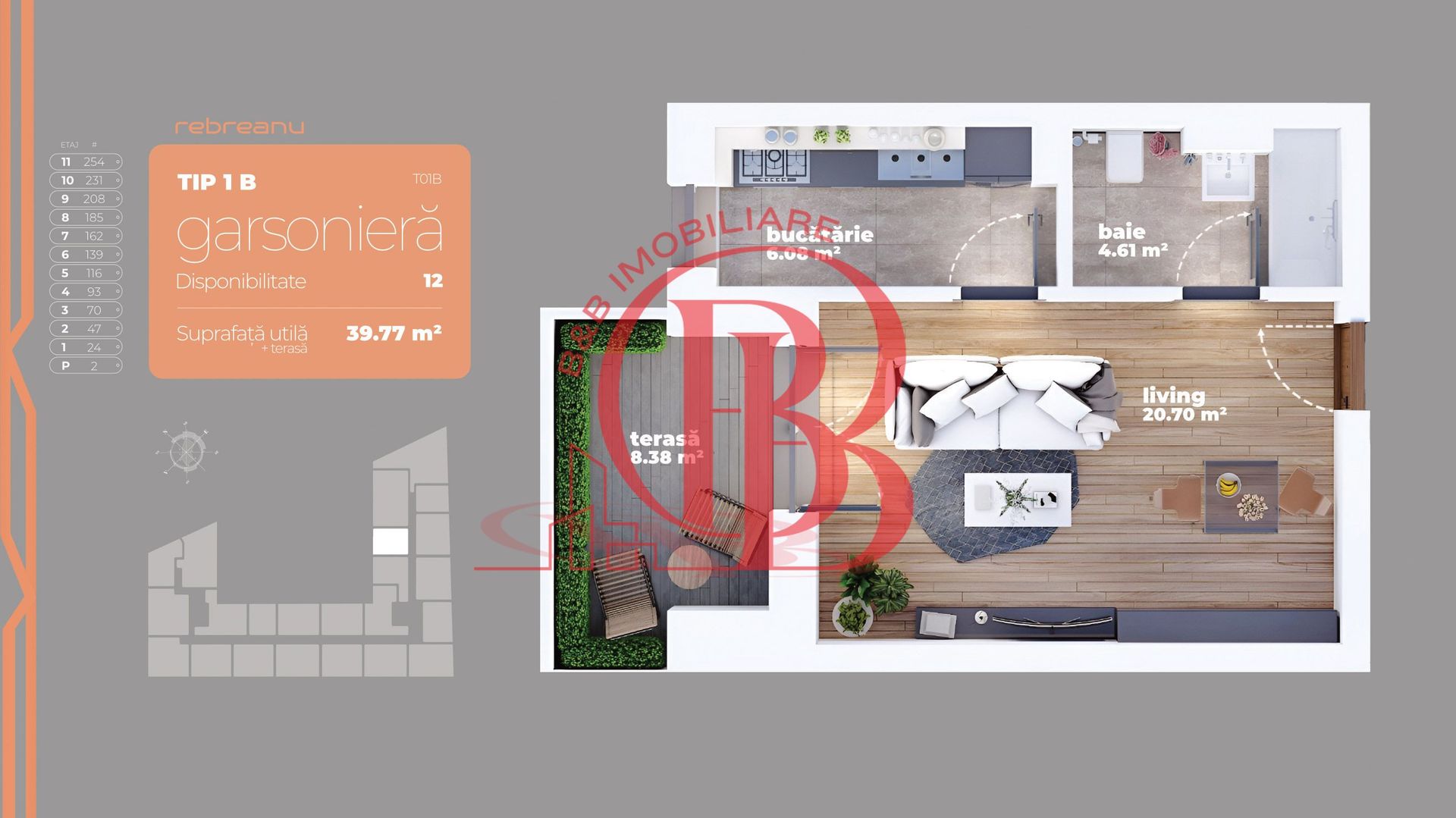 Garsoniera decomandata–Titan Liviu Rebreanu-Sector 3 - Schiță 3