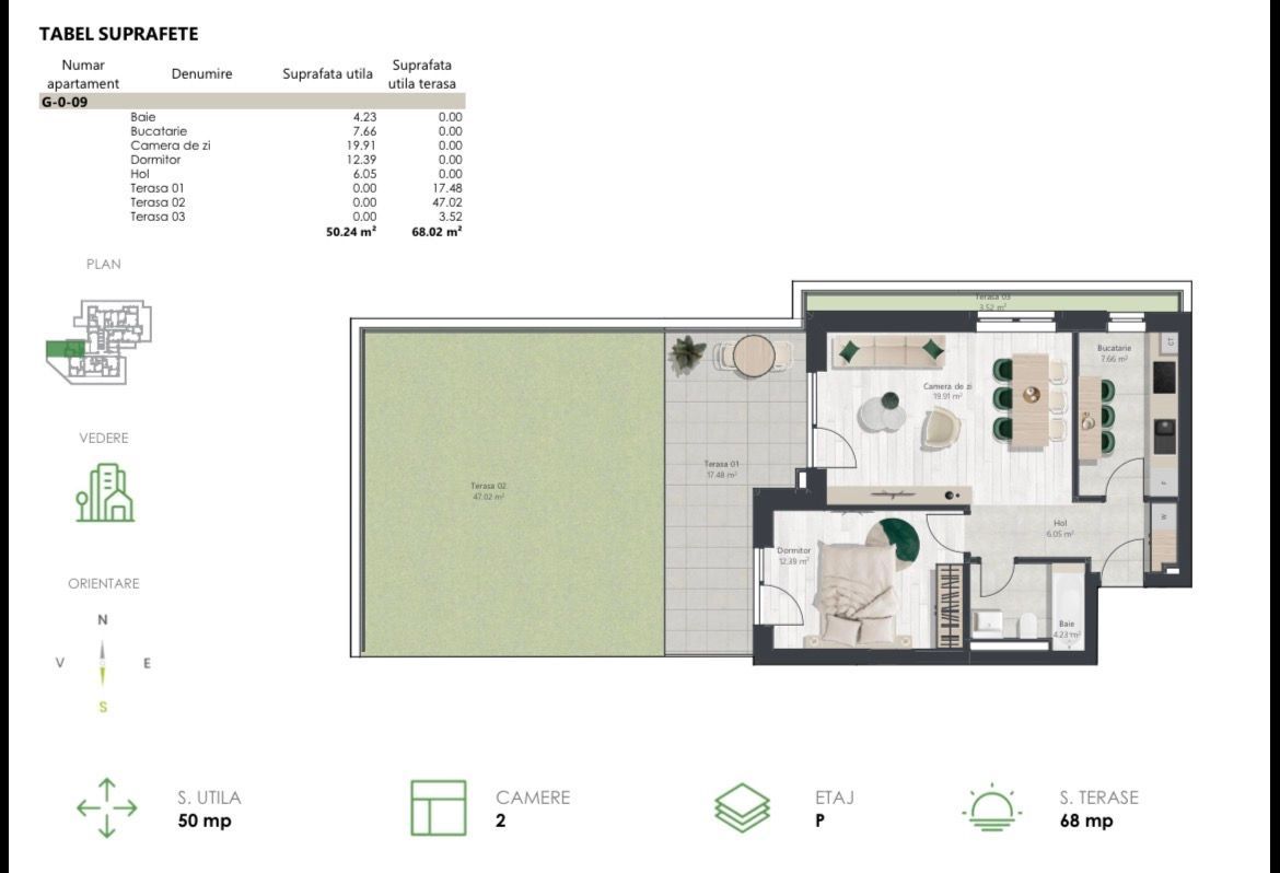 Apartament nou cu 2 camere si gradina | Denya Forest - Poză 11