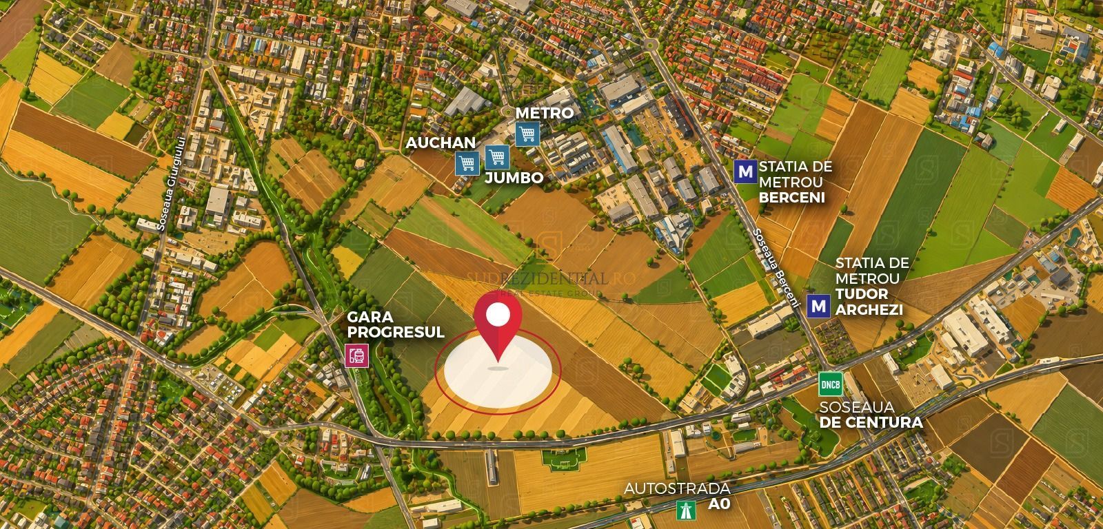 Teren intravilan 15.400 mp | 39 ml deschidere | Sector 4 – Jilava - Poză 1