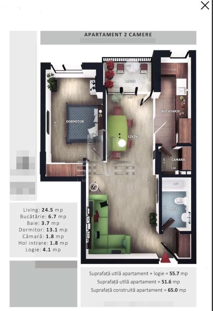 Apartament cu 2 camere la 5 minute de Vivo Center! - Poză 2