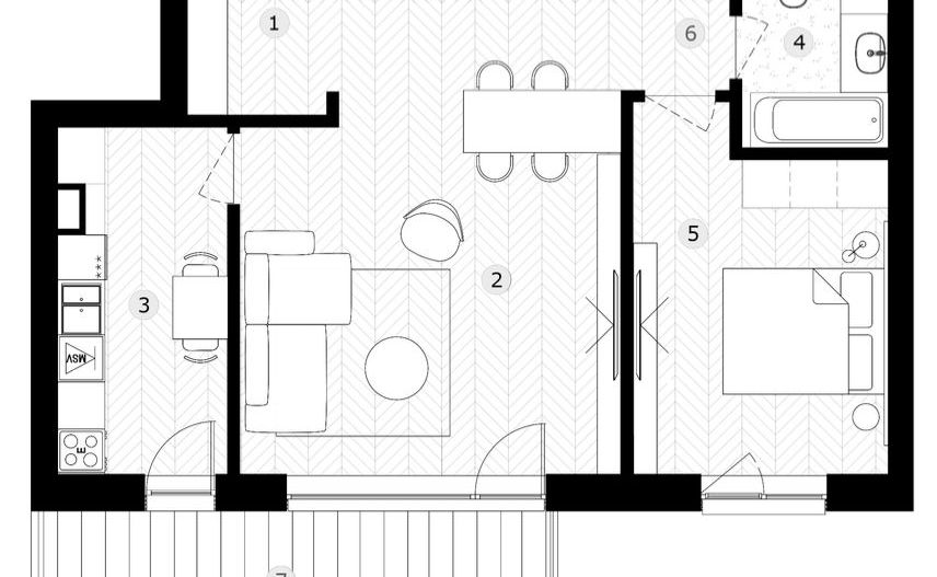 Apartament 2 camere, proiect nou - The Lake Home - Schiță 6
